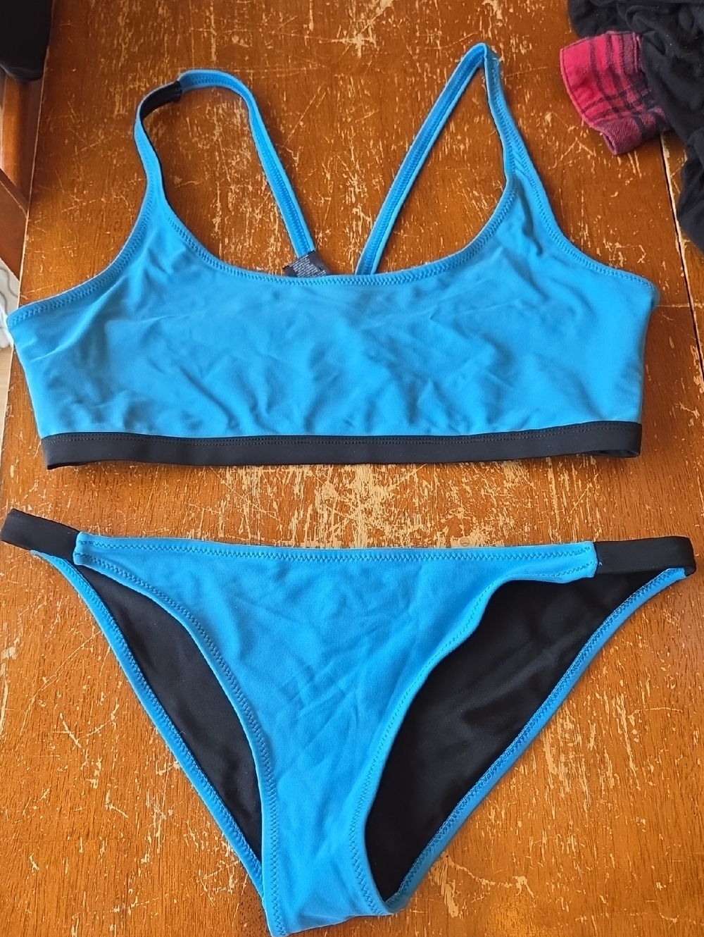 Blue Two-Piece Women's Swim Bikini Set